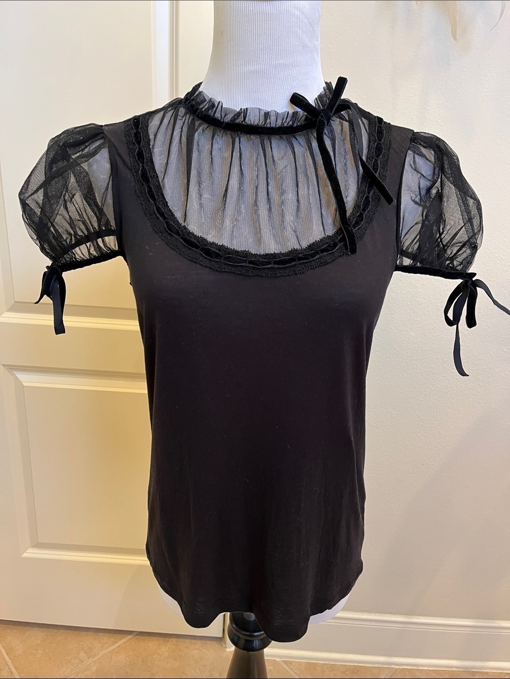 Red Valentino black lace top